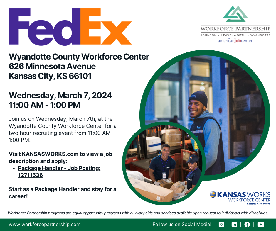 Join us at the FedEx hiring event on March 7th!