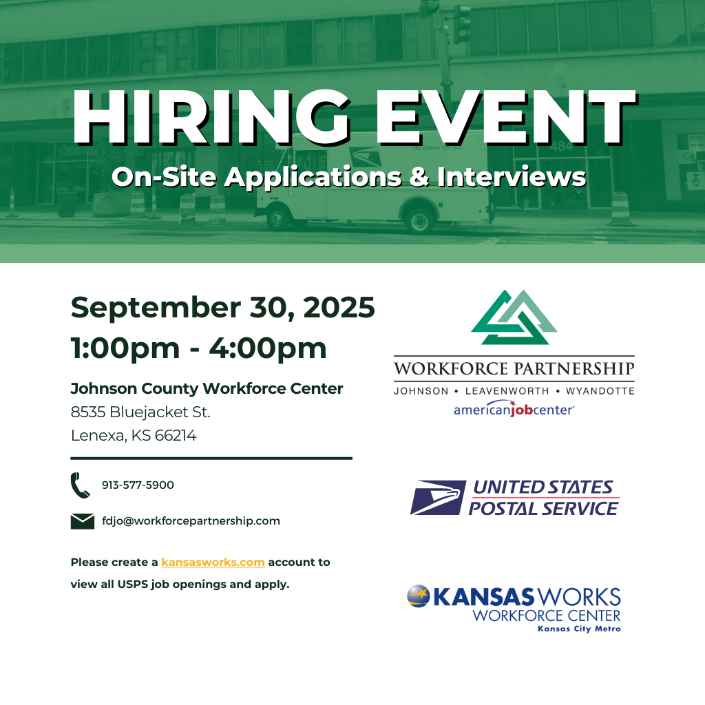 United States Postal Service hiring event on September 30th!