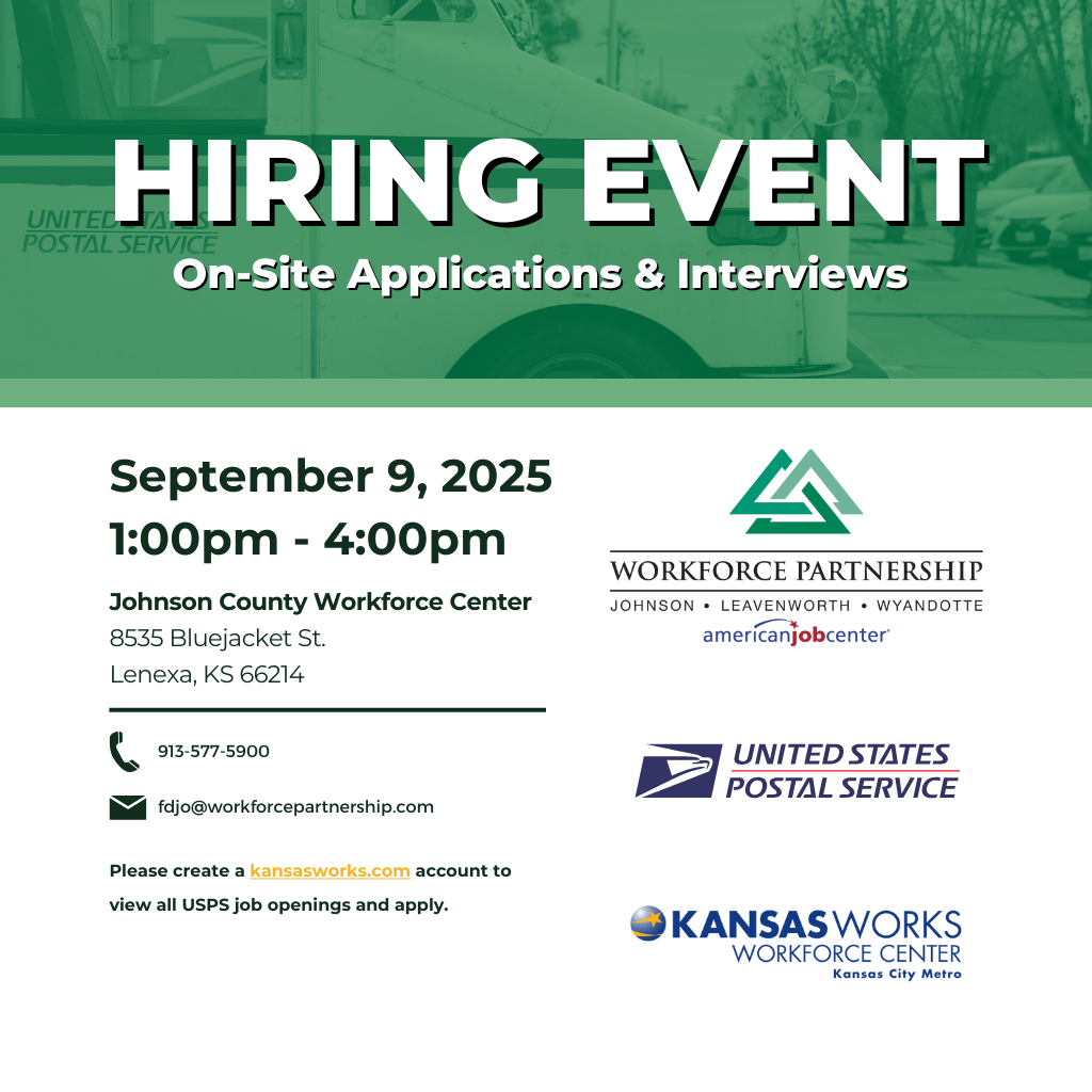 United States Postal Service hiring event on September 9th!