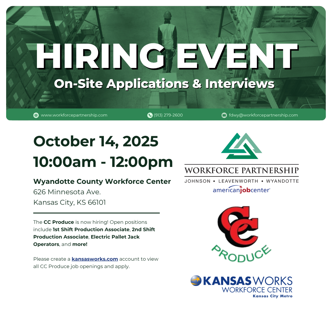 CC Produce hiring event on October 14th!