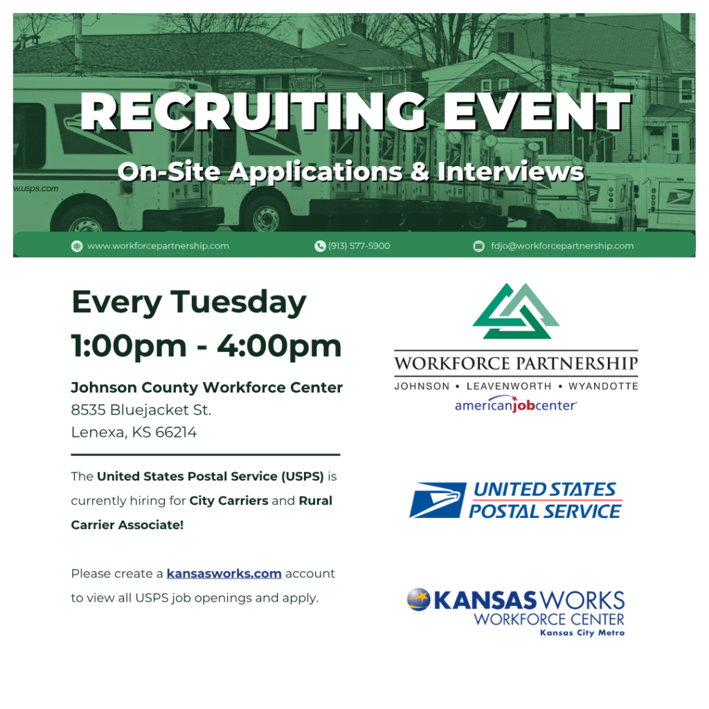 United States Postal Service (USPS) hiring event series in October!