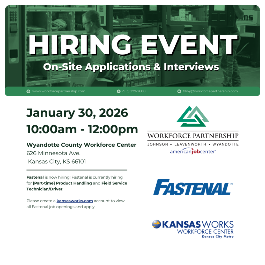 Fastenal hiring event on Friday, January 30th1