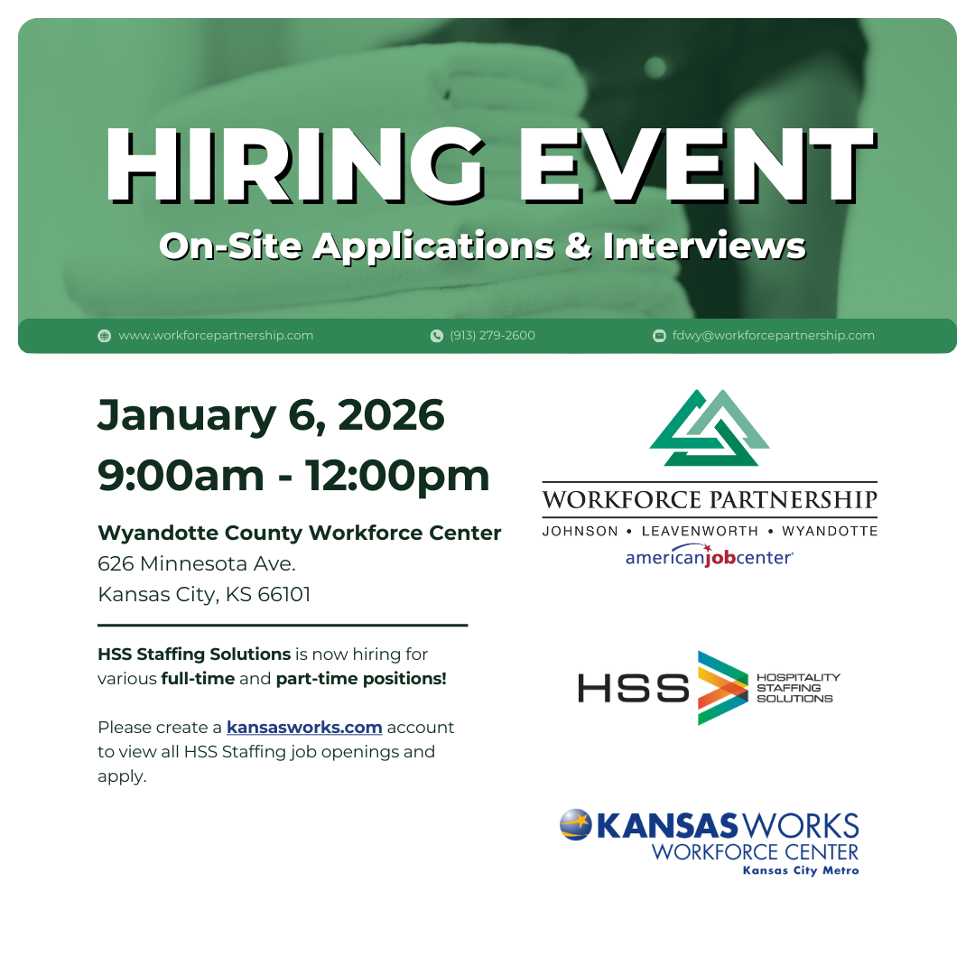HSS Staffing Solutions hiring event on Tuesday, January 6th!