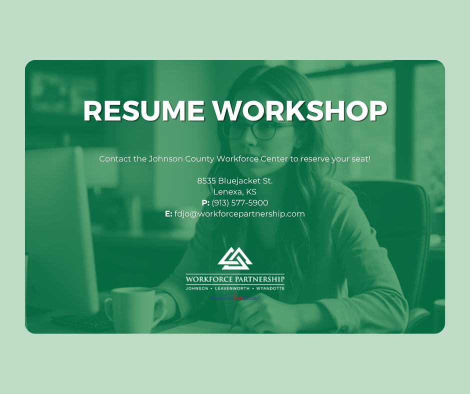 Resume Workshops held at the Johnson County Workforce Center!