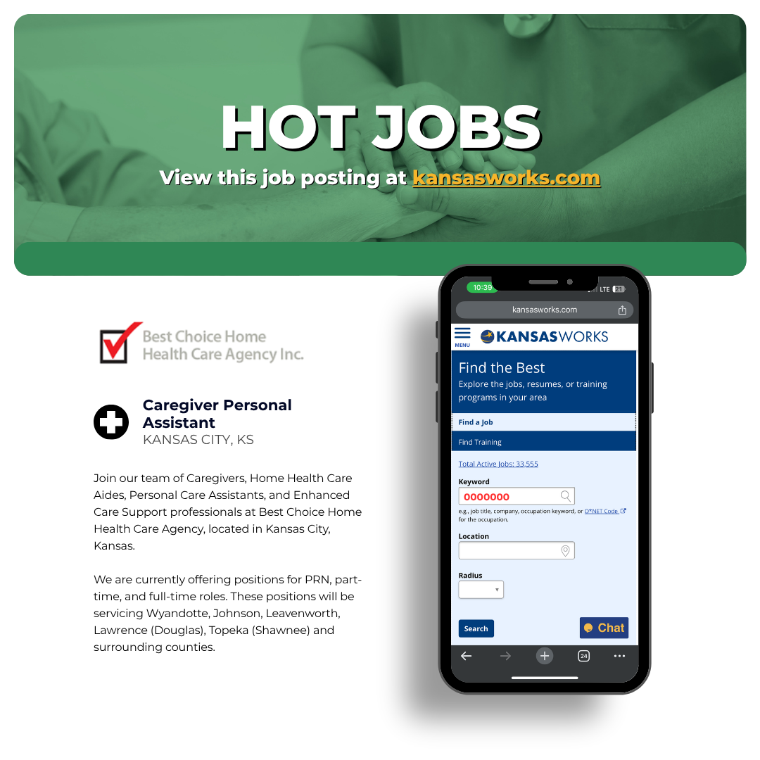 Best Choice Home Health Care Agency is now hiring for Caregiver Personal Assistants!