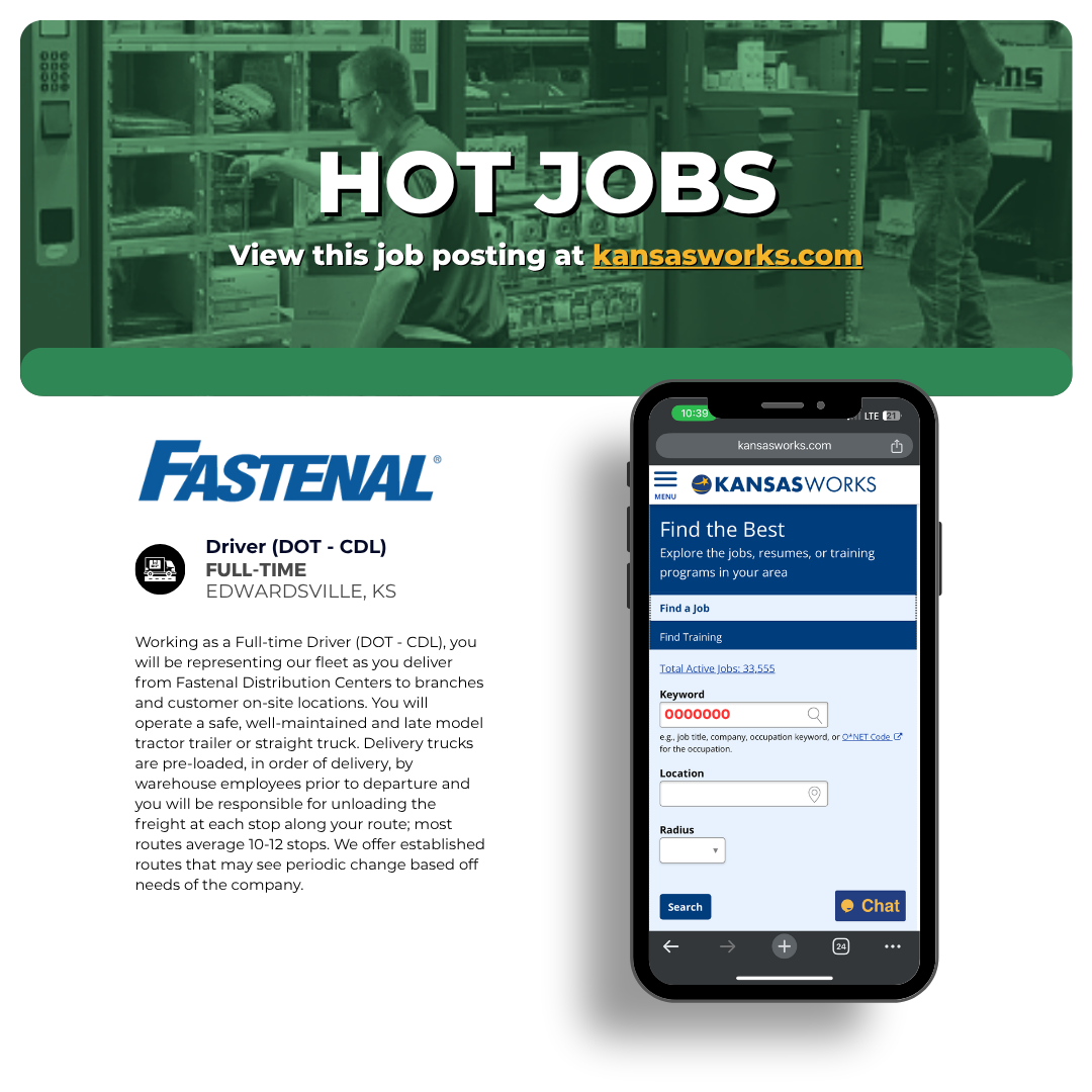 Fastenal is now hiring for CDL Drivers!